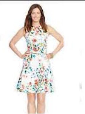 Floral Fit and Flair Retro Small Boutique 1861 dress